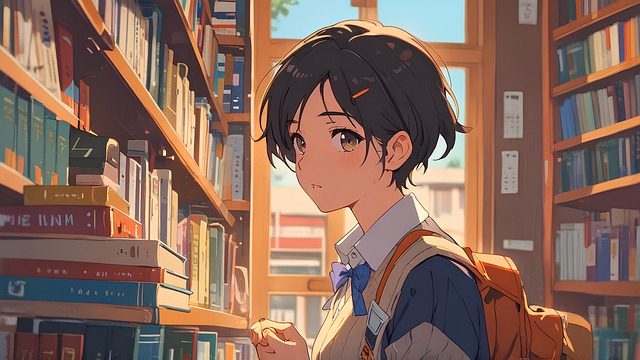 Free ai generated library school illustration