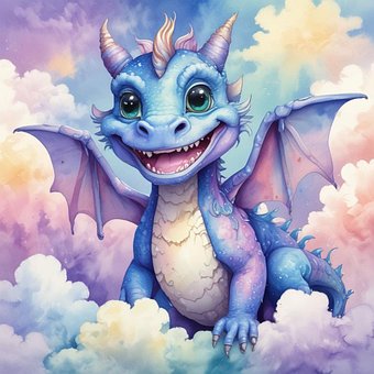 Acuarelă, Pui De Dragon