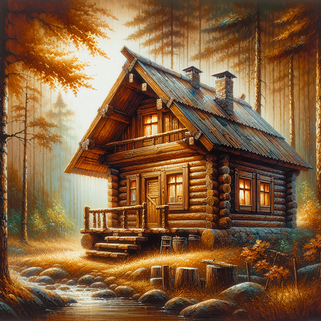 Woodhouse, Log Cabin, Huis, Cabine