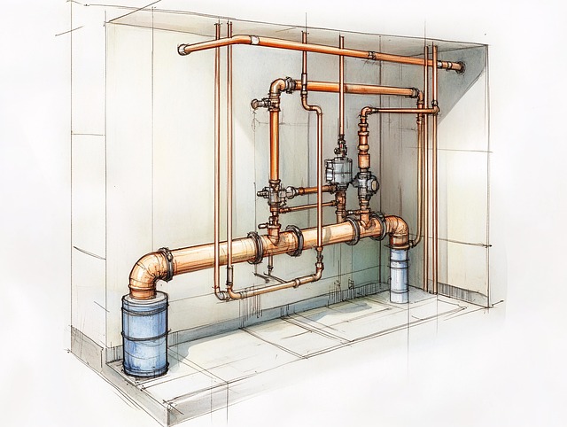Free ai generated plumbing technical illustration