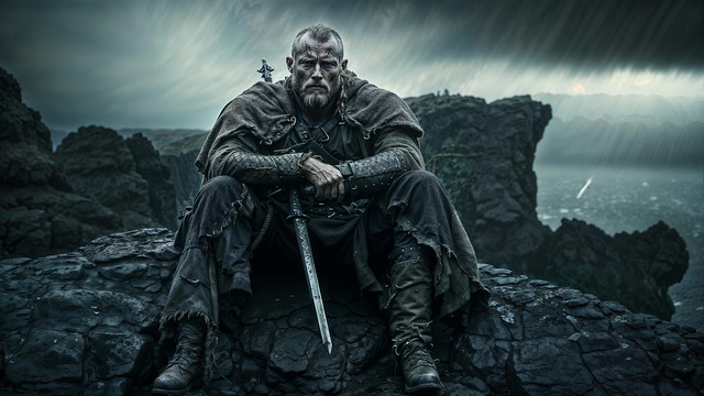 Free ai generated viking warrior illustration