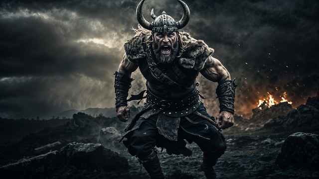Free ai generated viking warrior illustration