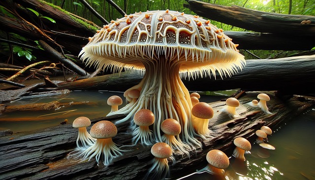 Download free HD stock image of Ai Generated Mushroom Free ai generated mushroom fungus illustration