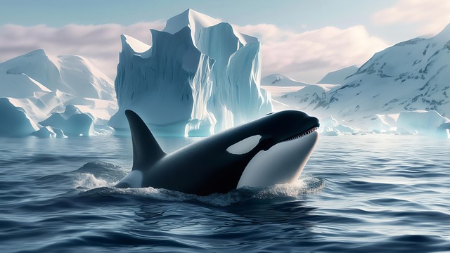 Free ai generated whale orca illustration