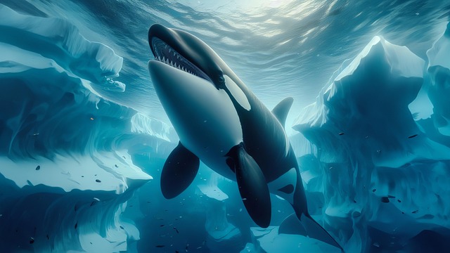 Download free HD stock image of Ai Generated Whale Free ai generated whale orca illustration
