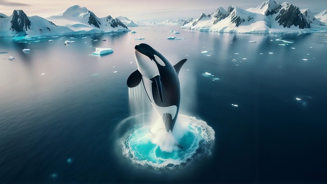 Free ai generated whale orca illustration