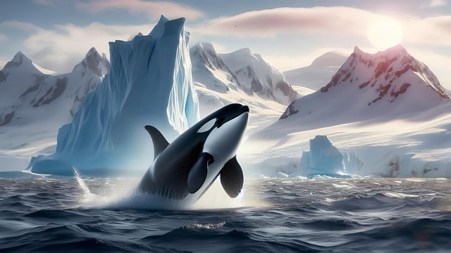 Free ai generated whale orca illustration