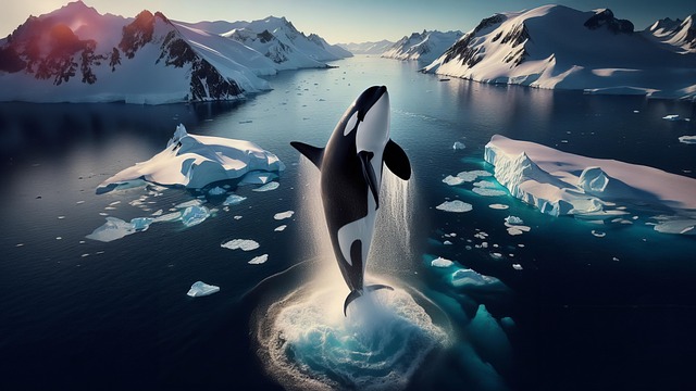 Free ai generated whale orca illustration