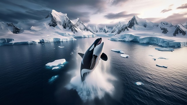 Download free HD stock image of Ai Generated Whale Free ai generated whale orca illustration