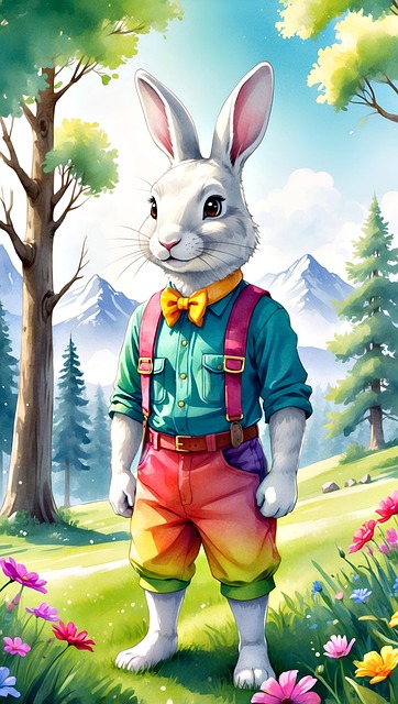 Free ai generated rabbit nature illustration