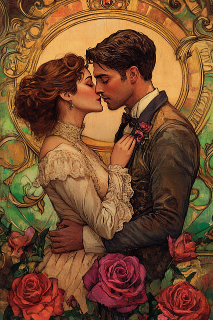 Free book cover couple romance illustration