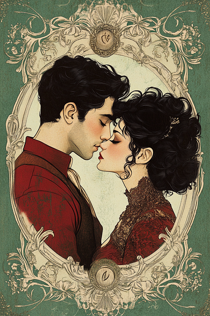 Free book cover couple romance illustration
