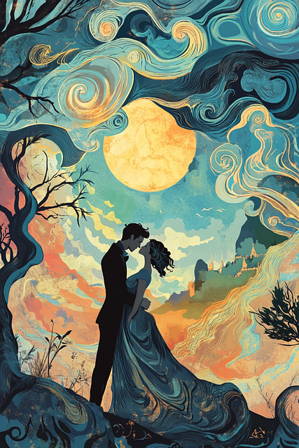 Free book cover couple romance illustration