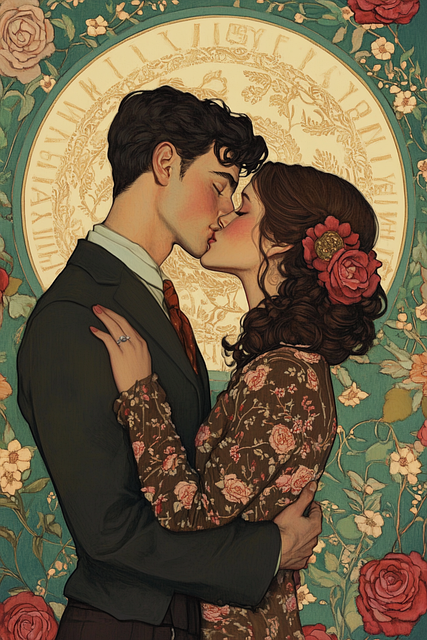 Free book cover couple romance illustration