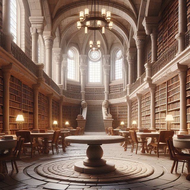 Free ai generated library books illustration