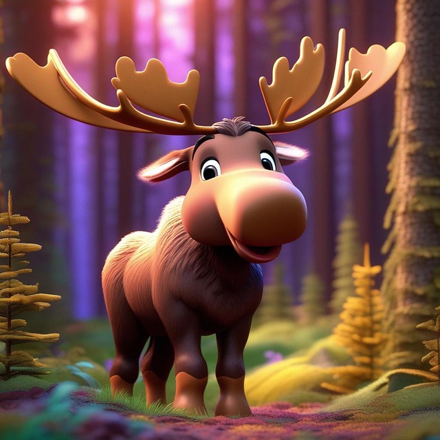 Download free HD stock image of Ai Generated Moose Free ai generated moose animal illustration