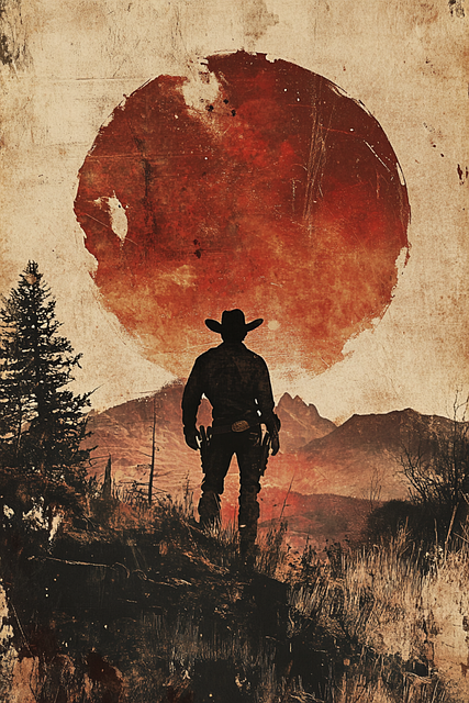 Free ai generated western gunslinger illustration