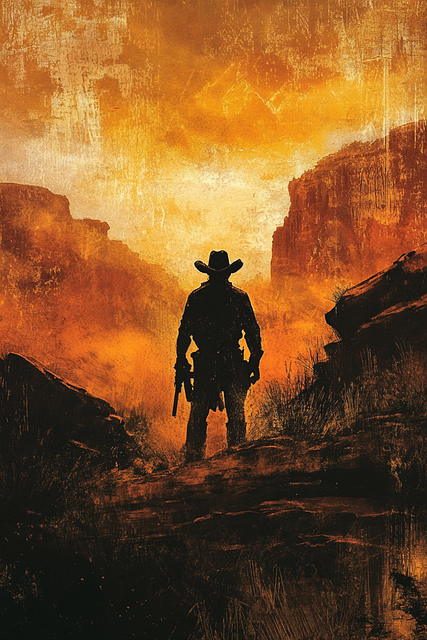 Free ai generated western gunslinger illustration
