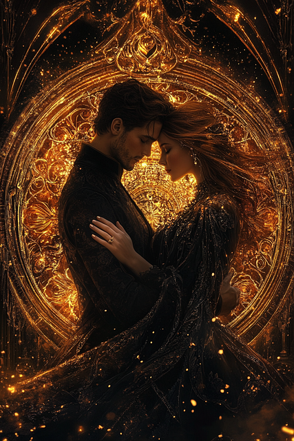 Free book cover couple romance illustration