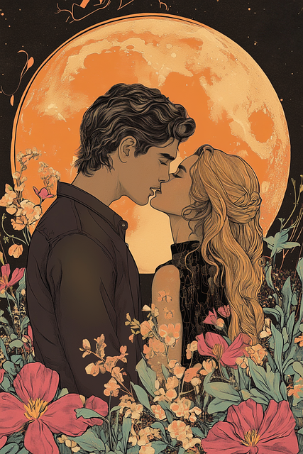 Free book cover couple romance illustration