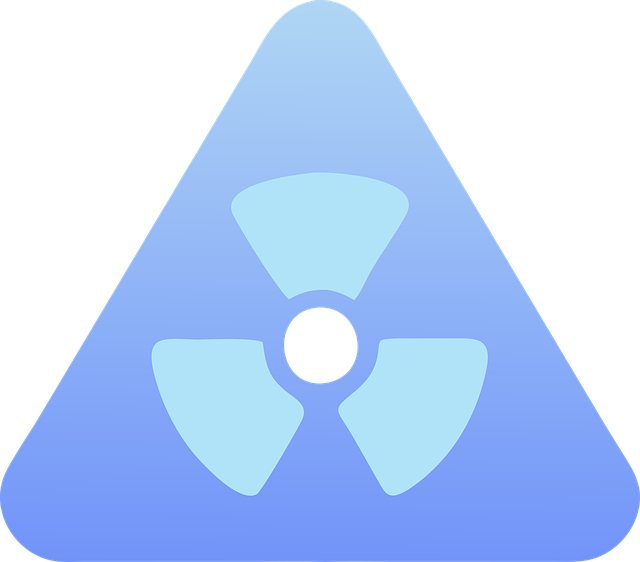 Free radioactive symbol triangle vector