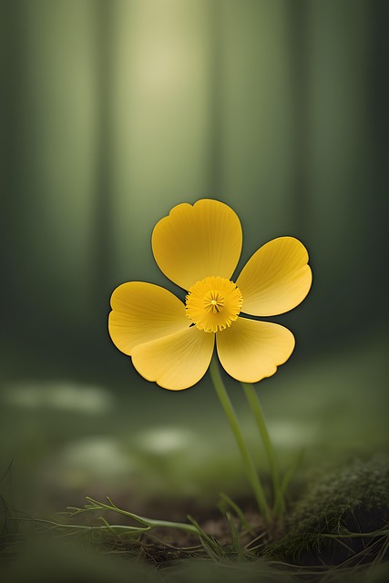 Free ai generated flower buttercup illustration