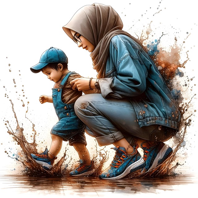 Free ai generated woman child illustration