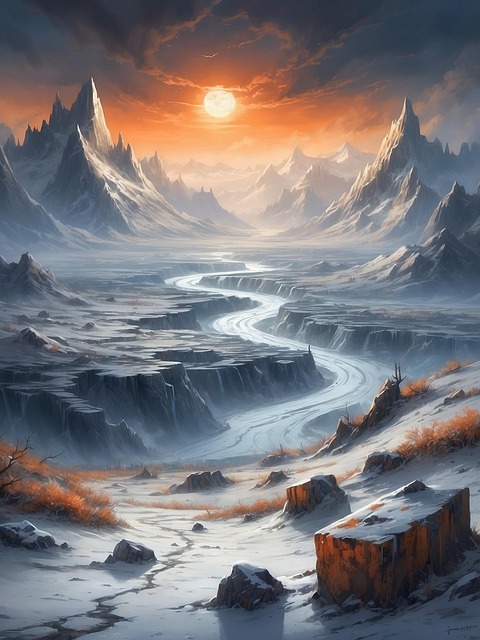 Free ai generated landscape mountains illustration