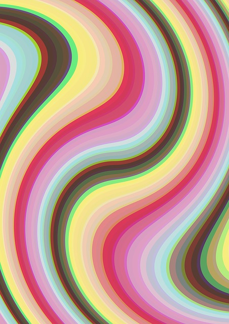 Free waves whirl lines illustration