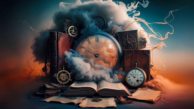 Free time clock watchmaking illustration