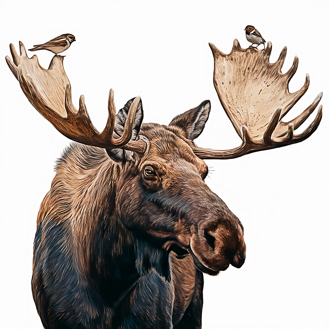 Free ai generated moose animal illustration