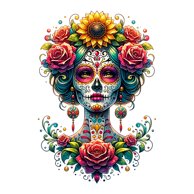 Free ai generated la catrina day of the dead illustration