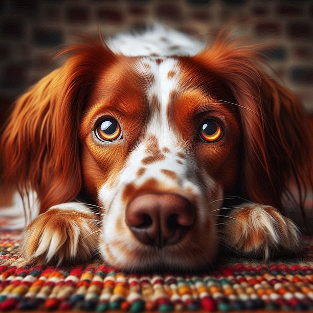 Free ai generated brittany spaniel dog illustration