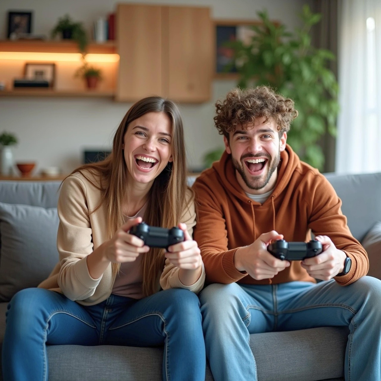 Download free HD stock image of Ai Generated Couple Free ai generated couple video game illustration