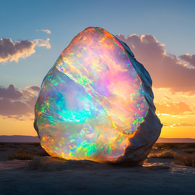 Free ai generated opal gemstone illustration