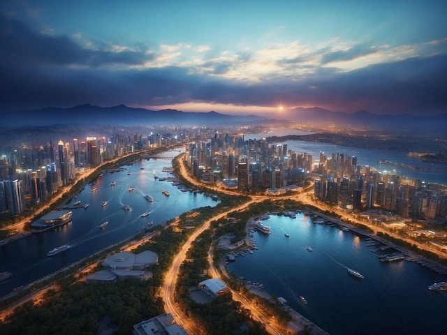 Free ai generated city buildings illustration