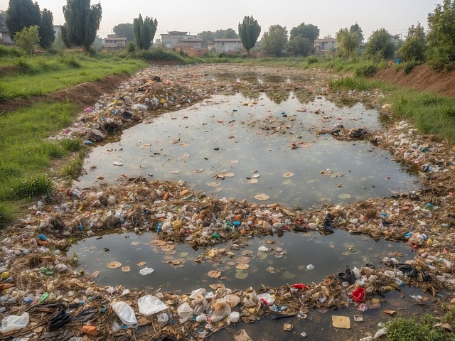 Download free HD stock image of Ai Generated River Free ai generated river waste illustration