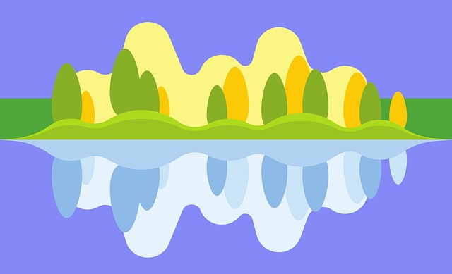 Free landscape nature trees illustration