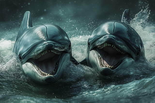 Free dolphin laughing funny illustration
