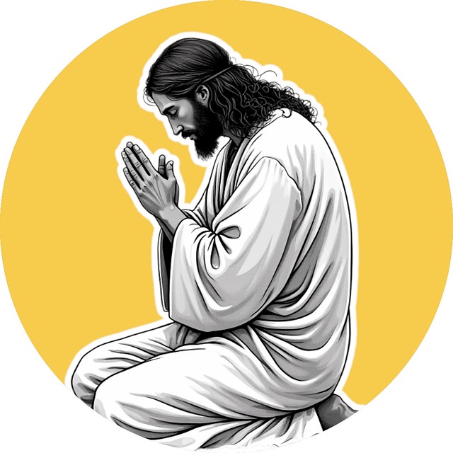 Free jesus praying worship illustration