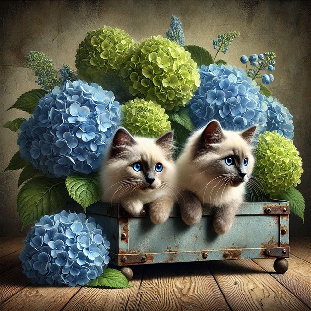 Free kittens cats ragdolls illustration