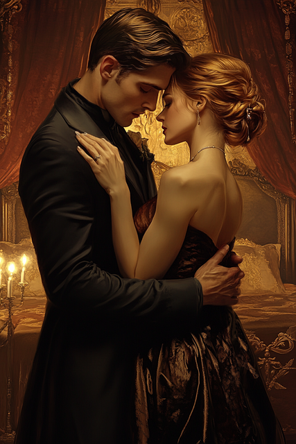 Free ai generated couple romance illustration