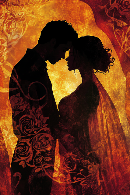 Free ai generated couple romance illustration
