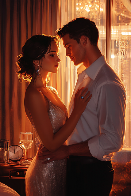 Free ai generated couple romance illustration
