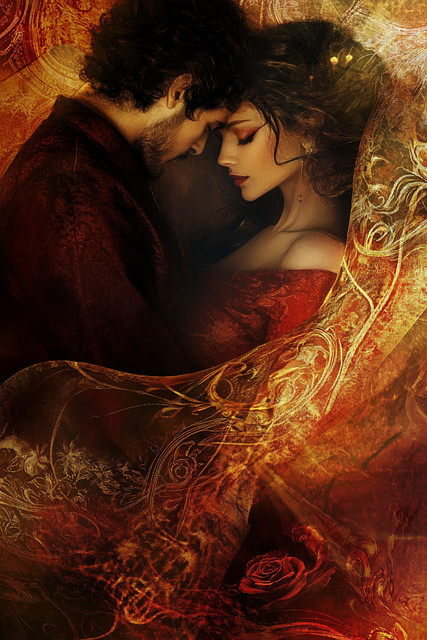 Free ai generated couple romance illustration