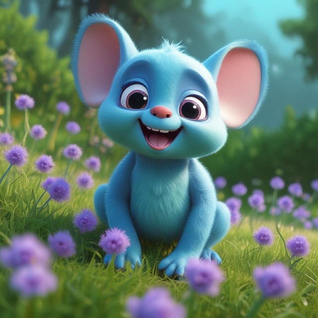 Free ai generated flowers animal illustration
