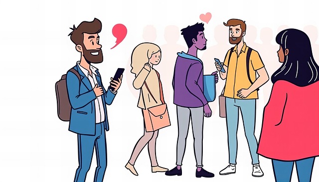 Free group technology telephone illustration
