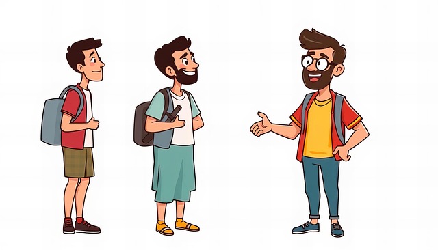 Free hands knapsack background illustration