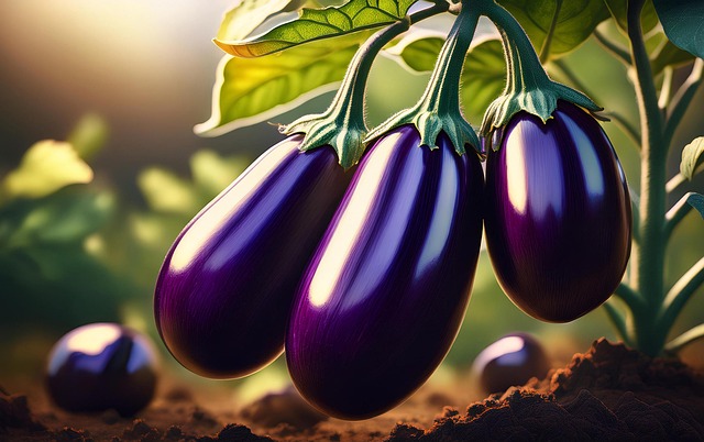 Free ai generated eggplant aubergine illustration