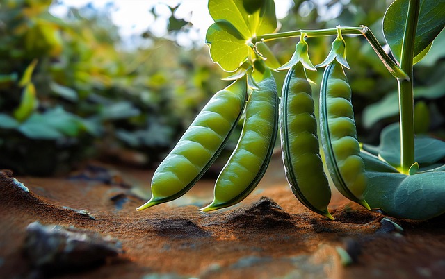 Free ai generated peas vegetable illustration